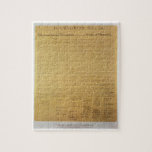 Declaration of Independence Jigsaw Puzzle<br><div class="desc">Image Collection Number:  BAL10593  Declaration of Independence of the 13 United States of America of 1776,  1823 (copper engraving). American School,  (19th century) copper engraving. Private Collection.  1823</div>