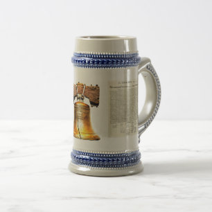 Declaration of Independence Liberty Bell Beer Stein