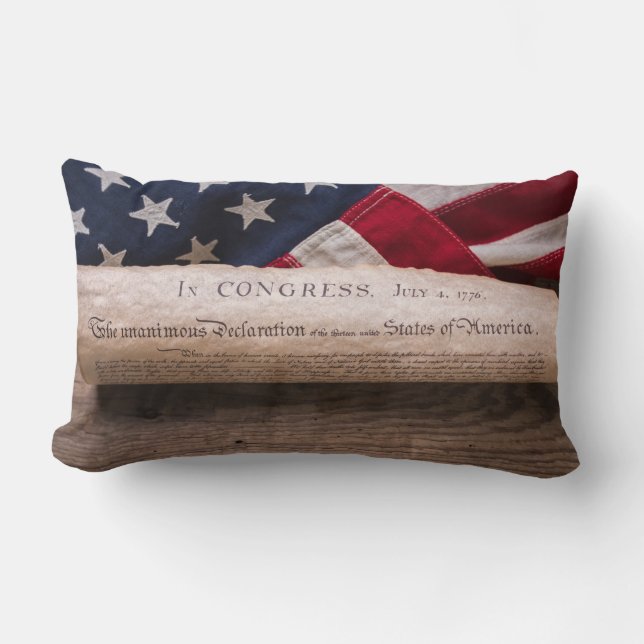 Declaration of Independence Lumbar Pillow (Front)