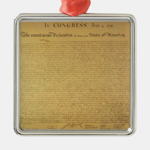 Declaration of Independence Metal Ornament