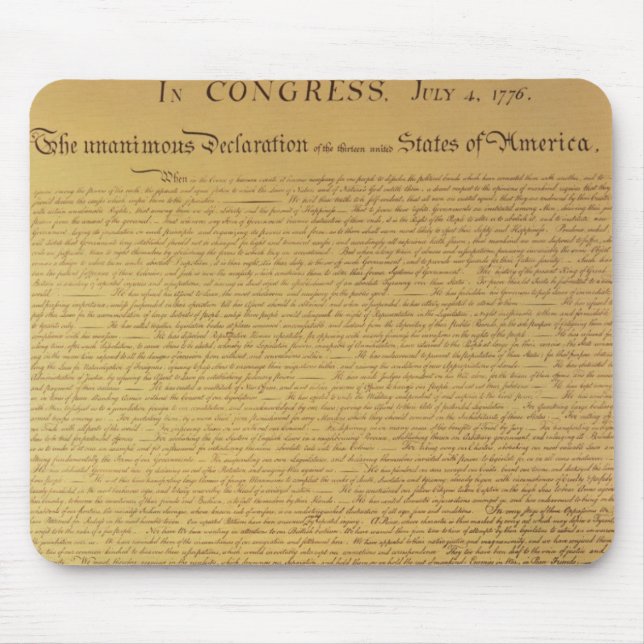 Declaration of Independence Mouse Pad (Front)