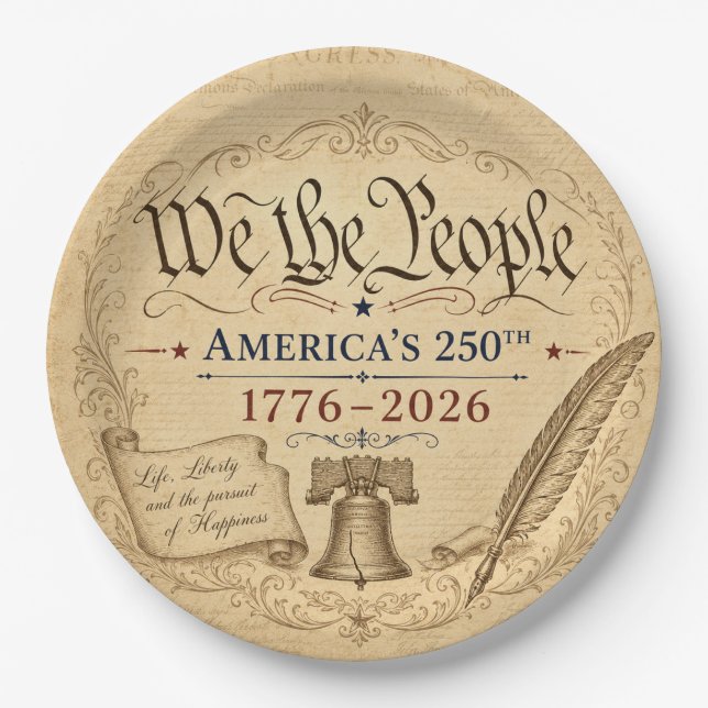 Declaration of Independence Paper Plate (Front)