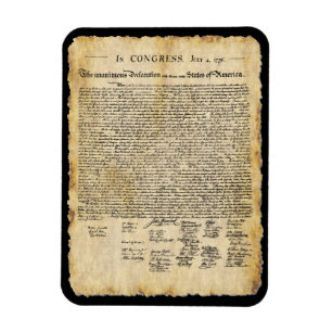 Declaration of Independence, Parchment Magnet