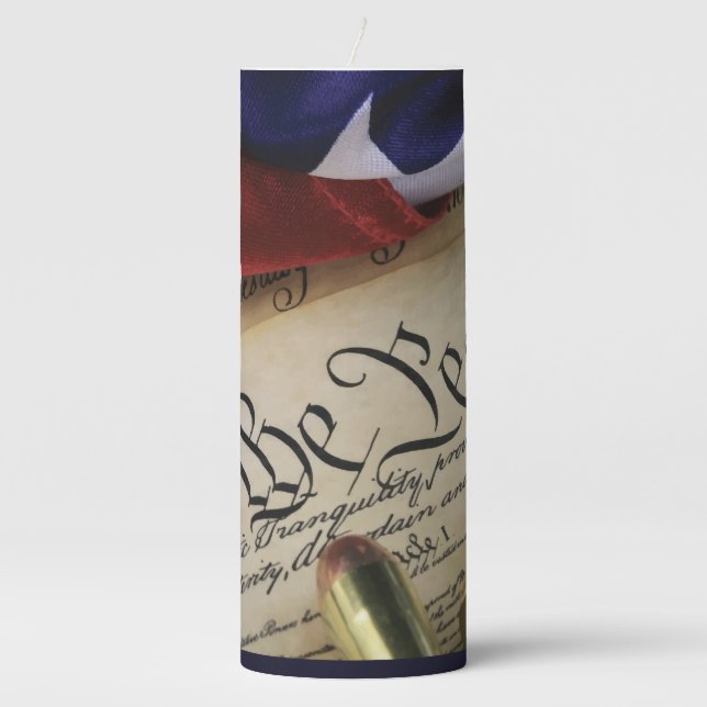 Declaration of Independence  Pillar Candle (Front)