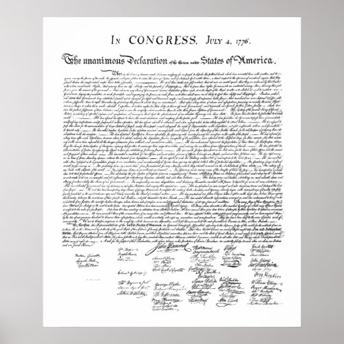 Declaration of Independence Poster
