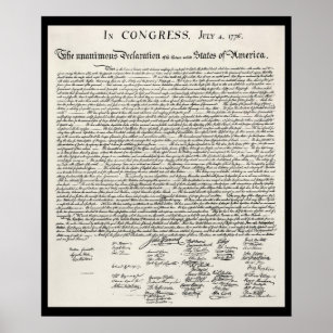 Declaration of Independence Poster