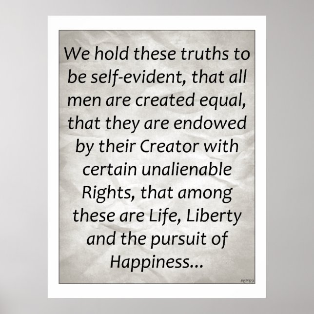 Declaration of Independence Poster (Front)