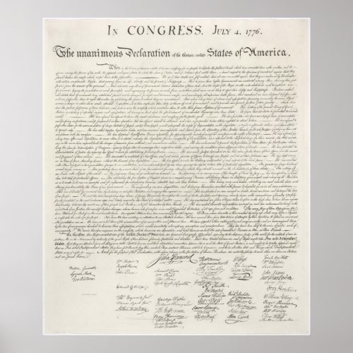 Declaration of  Independence Poster