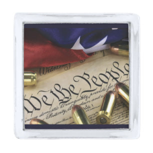 Declaration of Independence Silver Finish Lapel Pin