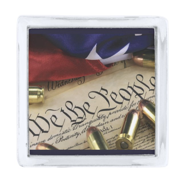 Declaration of Independence   Silver Finish Lapel Pin (Front)