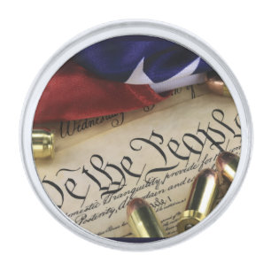 Declaration of Independence   Silver Finish Lapel Pin