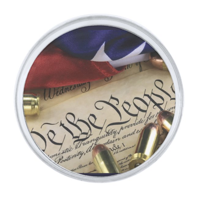 Declaration of Independence   Silver Finish Lapel Pin (Front)