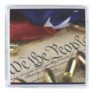 Declaration of Independence Silver Finish Lapel Pin