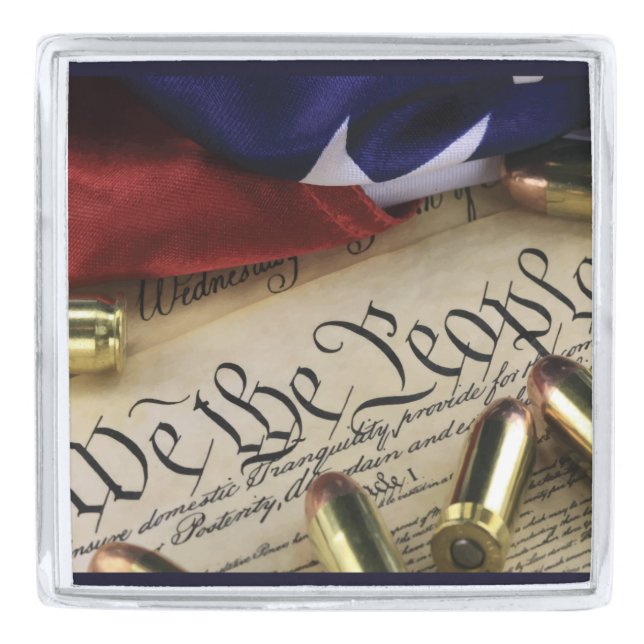 Declaration of Independence   Silver Finish Lapel Pin (Front)