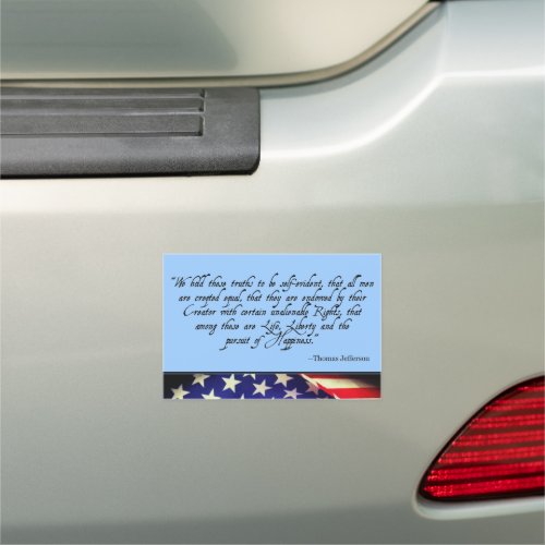 Declaration of Independence USA Flag Car Magnet