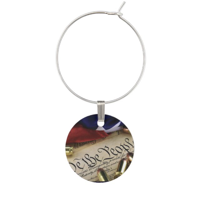 Declaration of Independence   Wine Charm (Front)