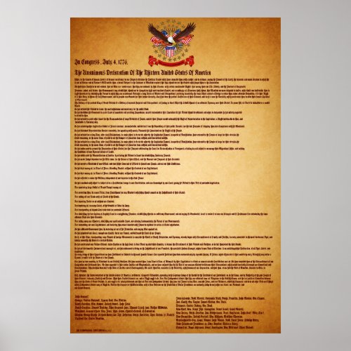 Declaration of IndependenceV_1_Style_1 Poster