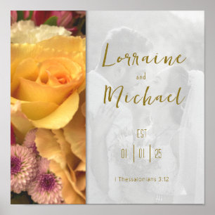 Declaration of Love Yellow Rose Picture Poster