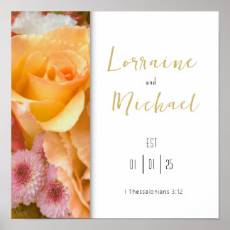 Declaration of Love Yellow Rose Square Poster