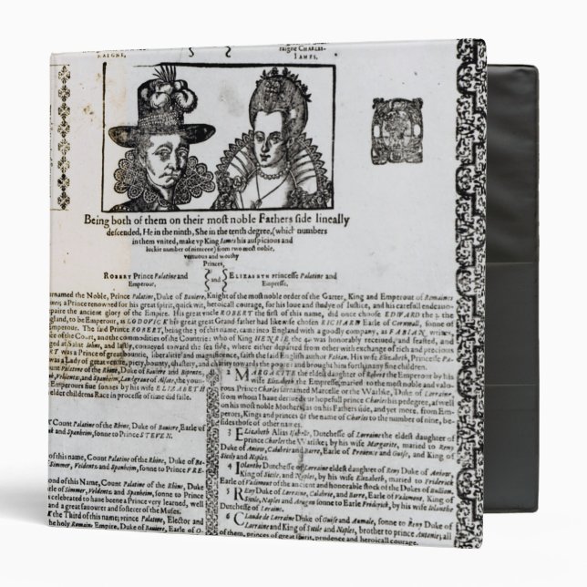 Declaration of the marriage of Frederick V 3 Ring Binder (Front/Inside)