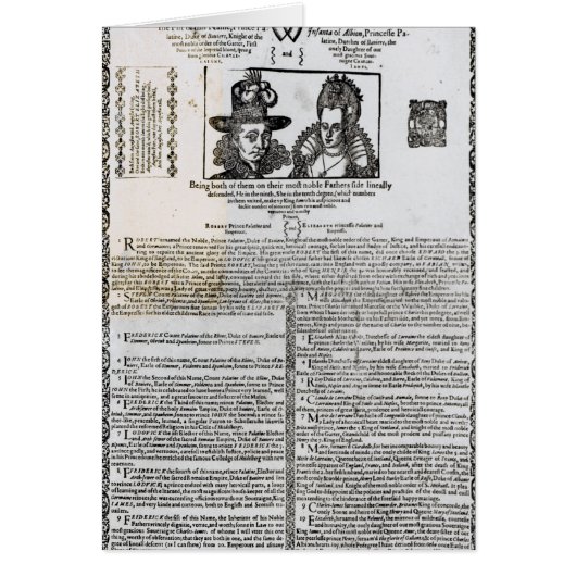 Declaration of the marriage of Frederick V Cards (Front)