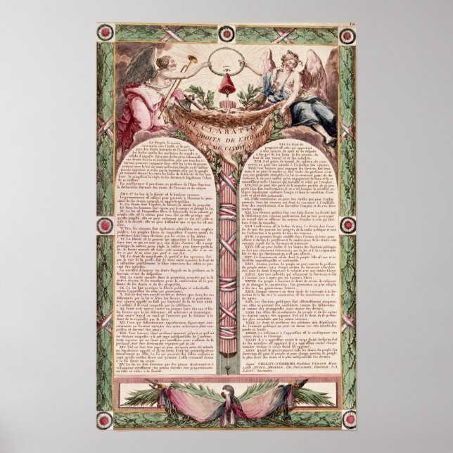 Declaration of the Rights of Man, 1793 Poster (Front)