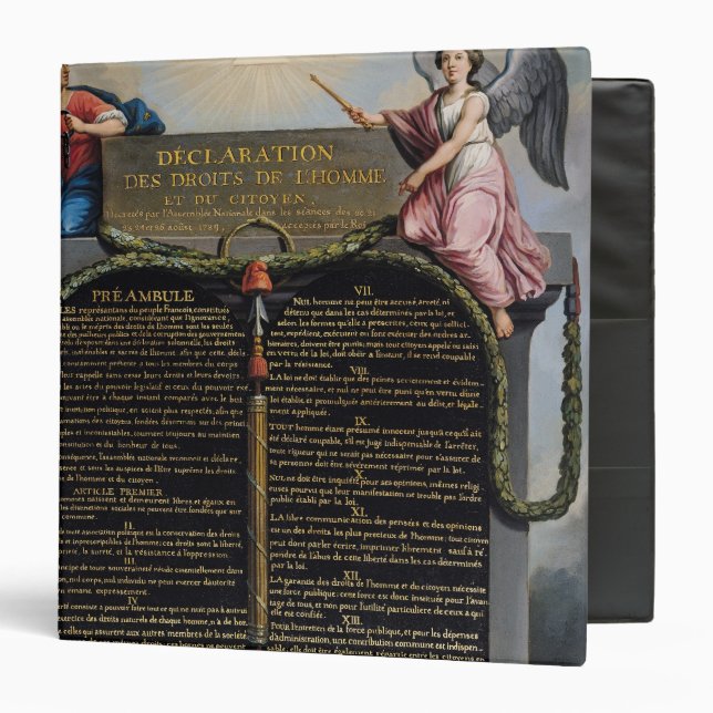 Declaration of the Rights of Man and Citizen 3 Ring Binder (Front/Inside)