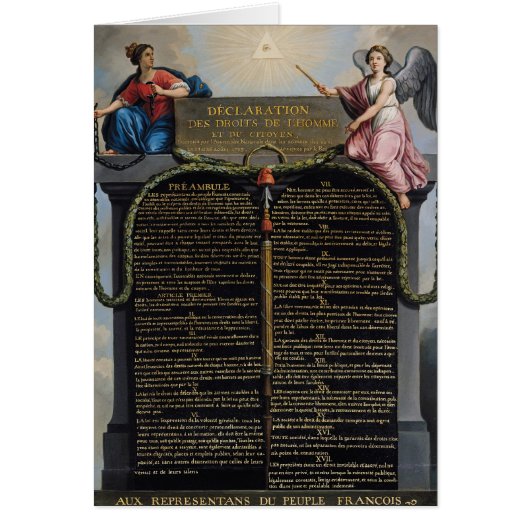 Declaration of the Rights of Man and Citizen Cards (Front)