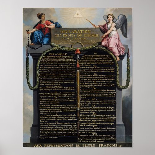Declaration of the Rights of Man and Citizen Poster
