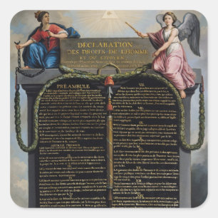 Declaration of the Rights of Man and Citizen Square Sticker