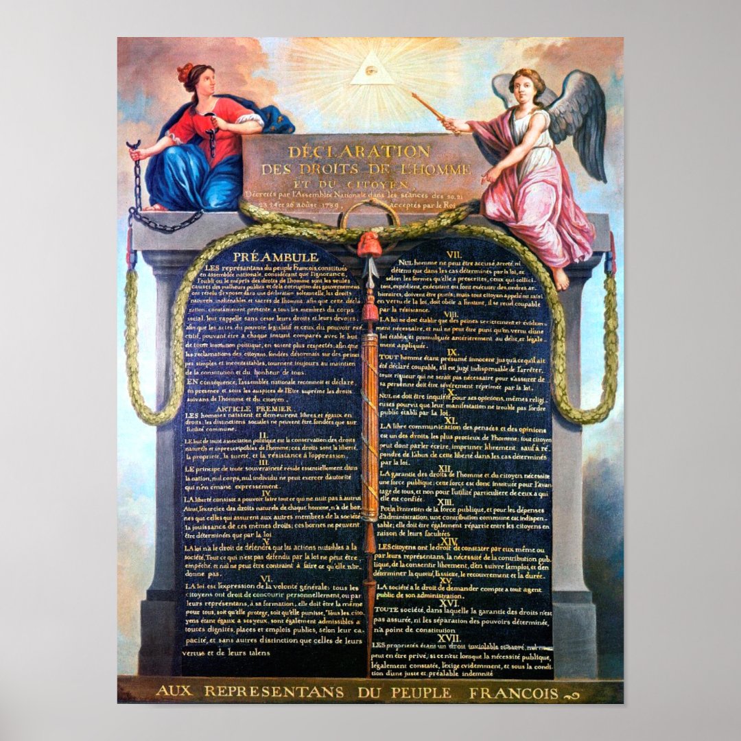 Declaration of the Rights of Man and the Citizen Poster | Zazzle