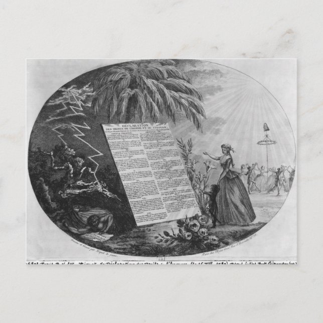 Declaration of the Rights of Man Postcard (Front)