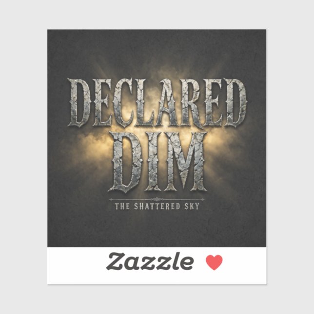 Declared Dim — Die-Cut Sticker (Sheet)