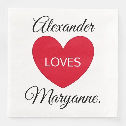 Declaring Love Paper Dinner Napkins