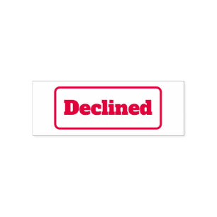 Declined Simple Office Business Stamp Self Inking