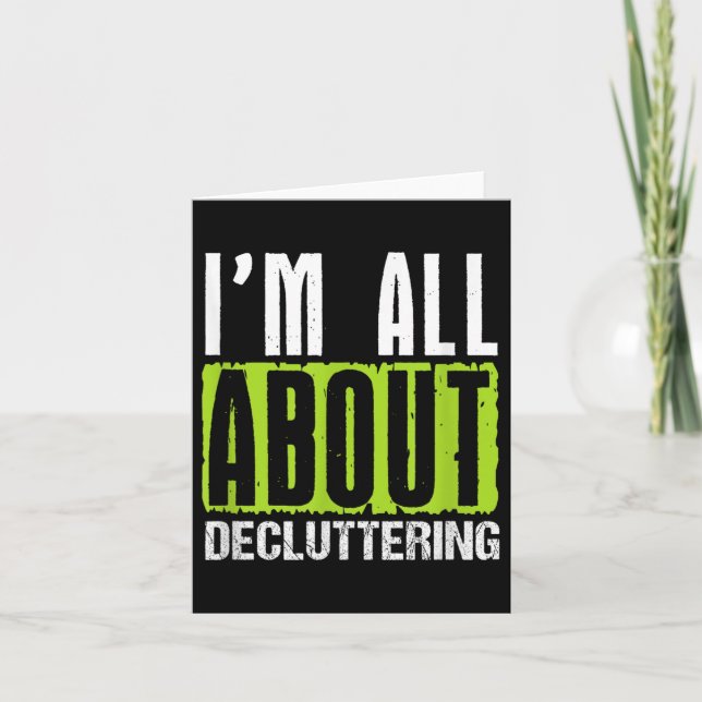Decluttering Enthusiast Home Organizer Cleaning Mo Card (Front)