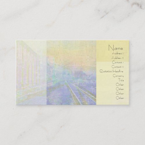 Deco Abstract Train Tracks Business Card