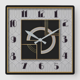 Deco Abstract Wall Square Wall Clock