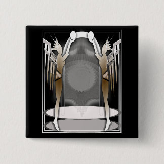 deco angels pinback button
