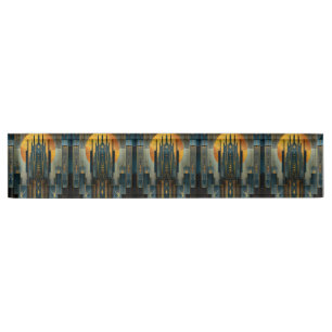 Deco Architecture At Night Desk Name Plate