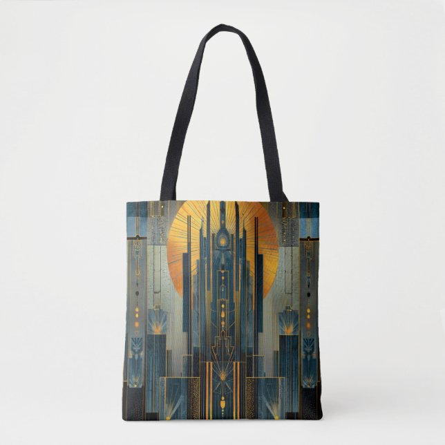 Deco Architecture At Night Tote Bag (Front)