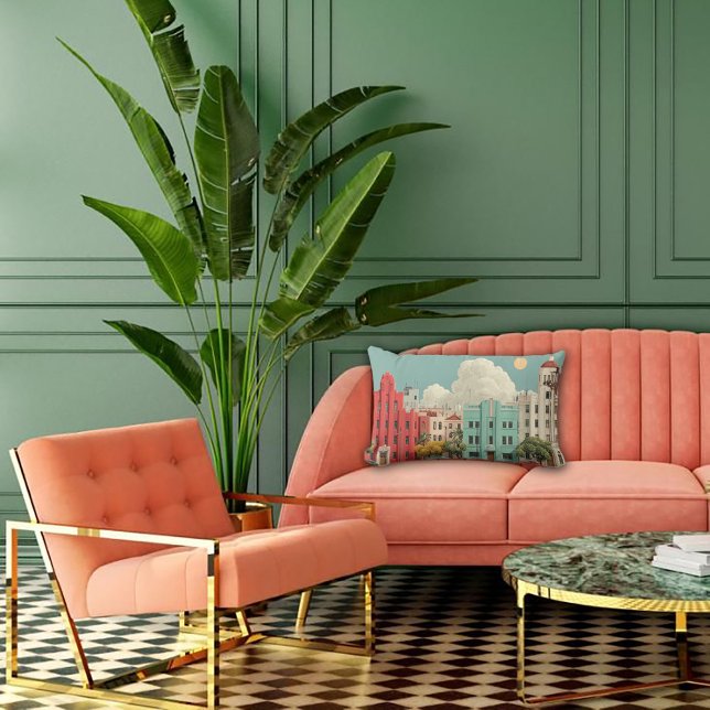 Deco Architecture Dreamscape Lumbar Pillow (Creator Uploaded)