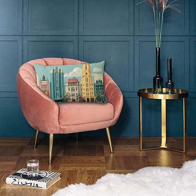 Deco Architecture Dreamscape Lumbar Pillow (Creator Uploaded)