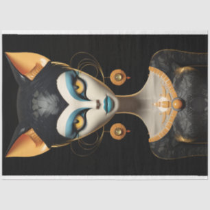 Deco Art Feline Orange Eyes Decoupage Tissue Paper