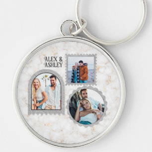 Deco Art Modern Customized Photo Name Keychain