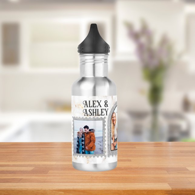 Deco Art Modern Customized Photo Name Stainless Steel Water Bottle (Creator Uploaded)