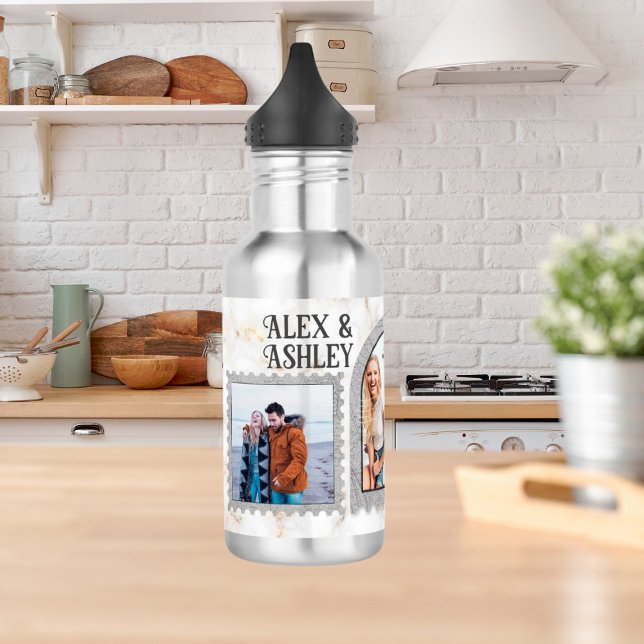Deco Art Modern Customized Photo Name Stainless Steel Water Bottle (Creator Uploaded)