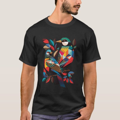 Deco Bird Geometric 1920S Aesthetic Style T_Shirt