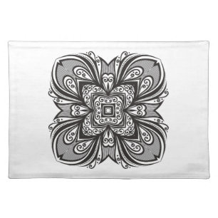 Deco Black Square Inspired Placemat