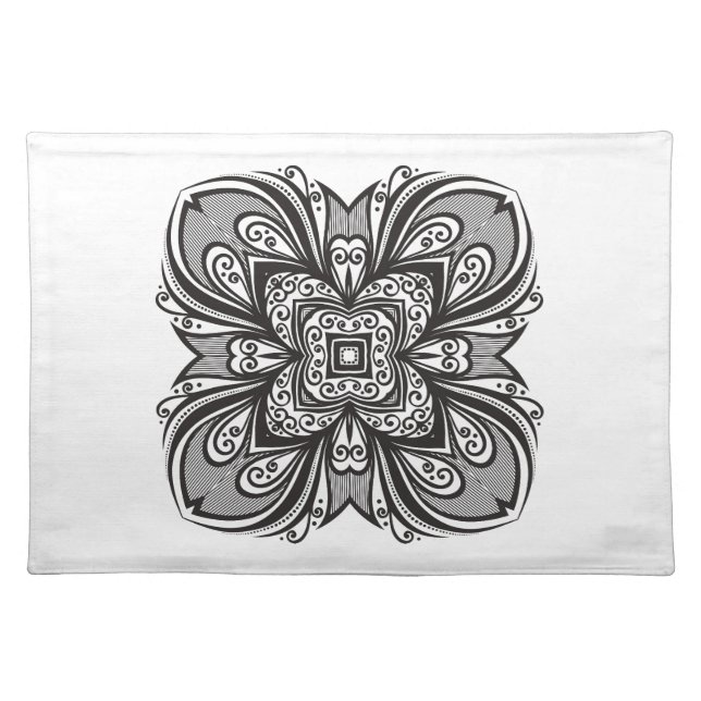Deco Black Square Inspired Placemat (Front)